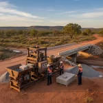Automatic Fly Ash Brick Making Machine in Remote Outback Infrastructure Project