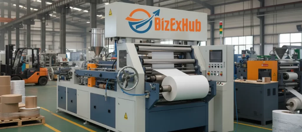 Semi-automatic extrusion lamination machine