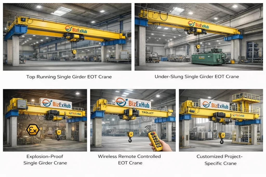 Single Girder Overhead EOT Crane
