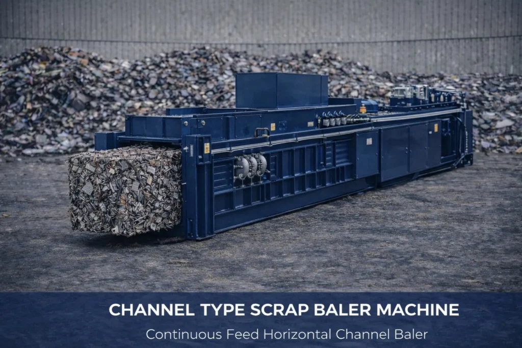Channel Type Scrap Baler Machine