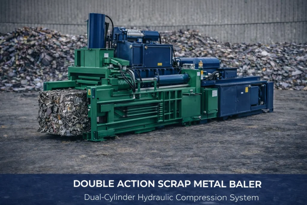 Double Action Scrap Metal Baler