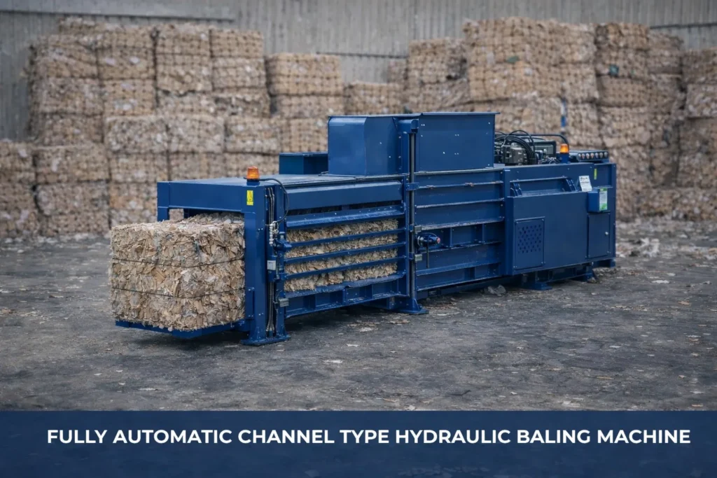 Fully Automatic Channel Type Hydraulic Baling Machine