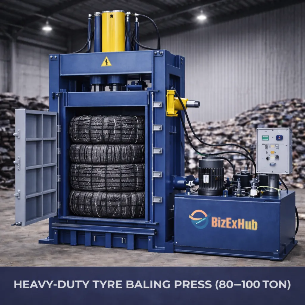 Heavy Duty Tyre Baling Press 80 to 100 Ton