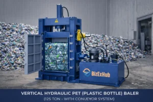 Vertical Hydraulic Pet Baler 125 Ton